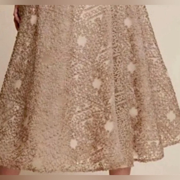 Anthropologie x BHLDN Sara Emanuel Presley  Embroidered Dress Gown  Neutral Sz 0 - Picture 14 of 17
